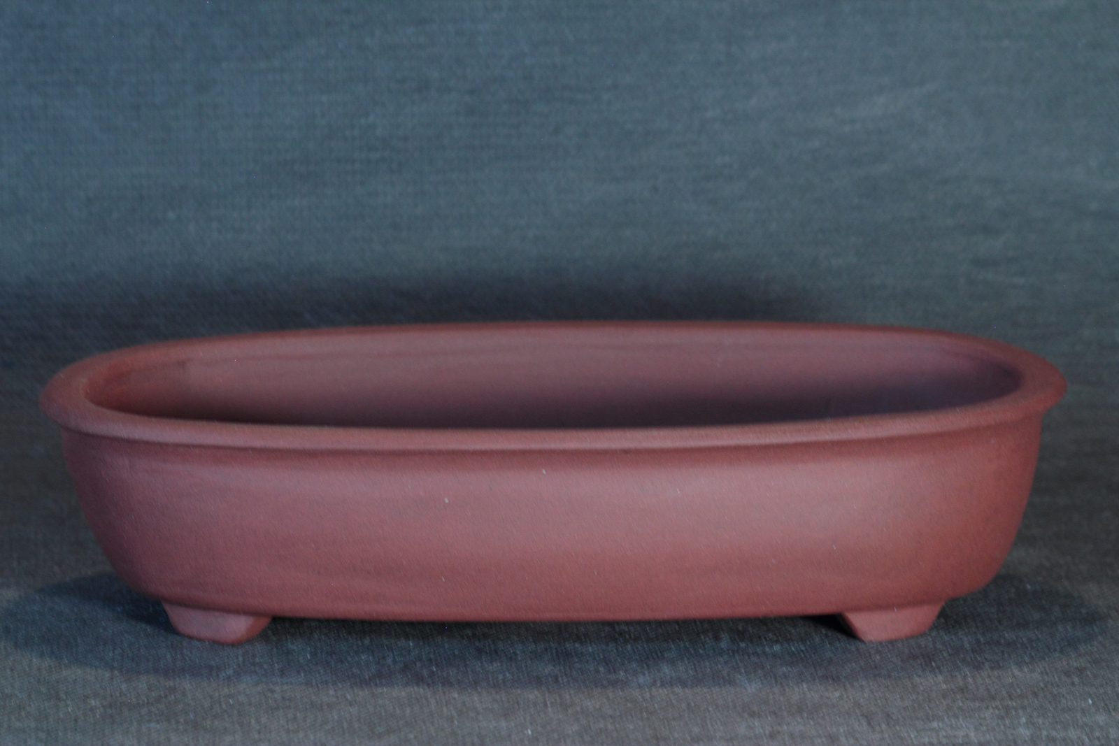 Pot à bonsaï artisanal ovale en grès de Xing – Image 4
